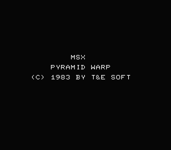 Pyramid Warp title screen for MSX